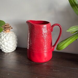 Bobby Flay red ceramic pitcher